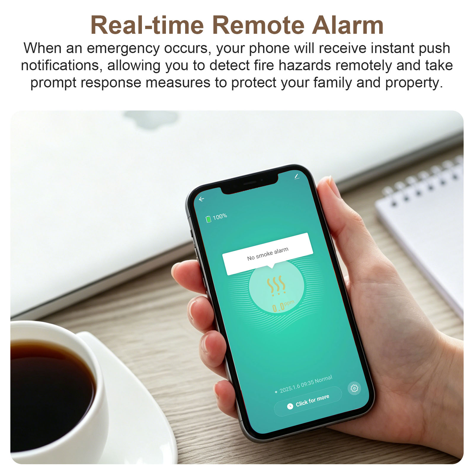 ZigBee WiFi Smart Smoke Detect - Smoke Detector Interconnected ulasan dan harga