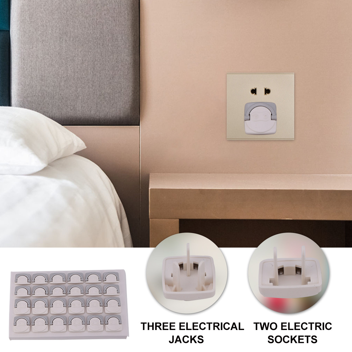 24Pcs Socket Protector Outlet  - Outlet Cover Baby ulasan dan harga