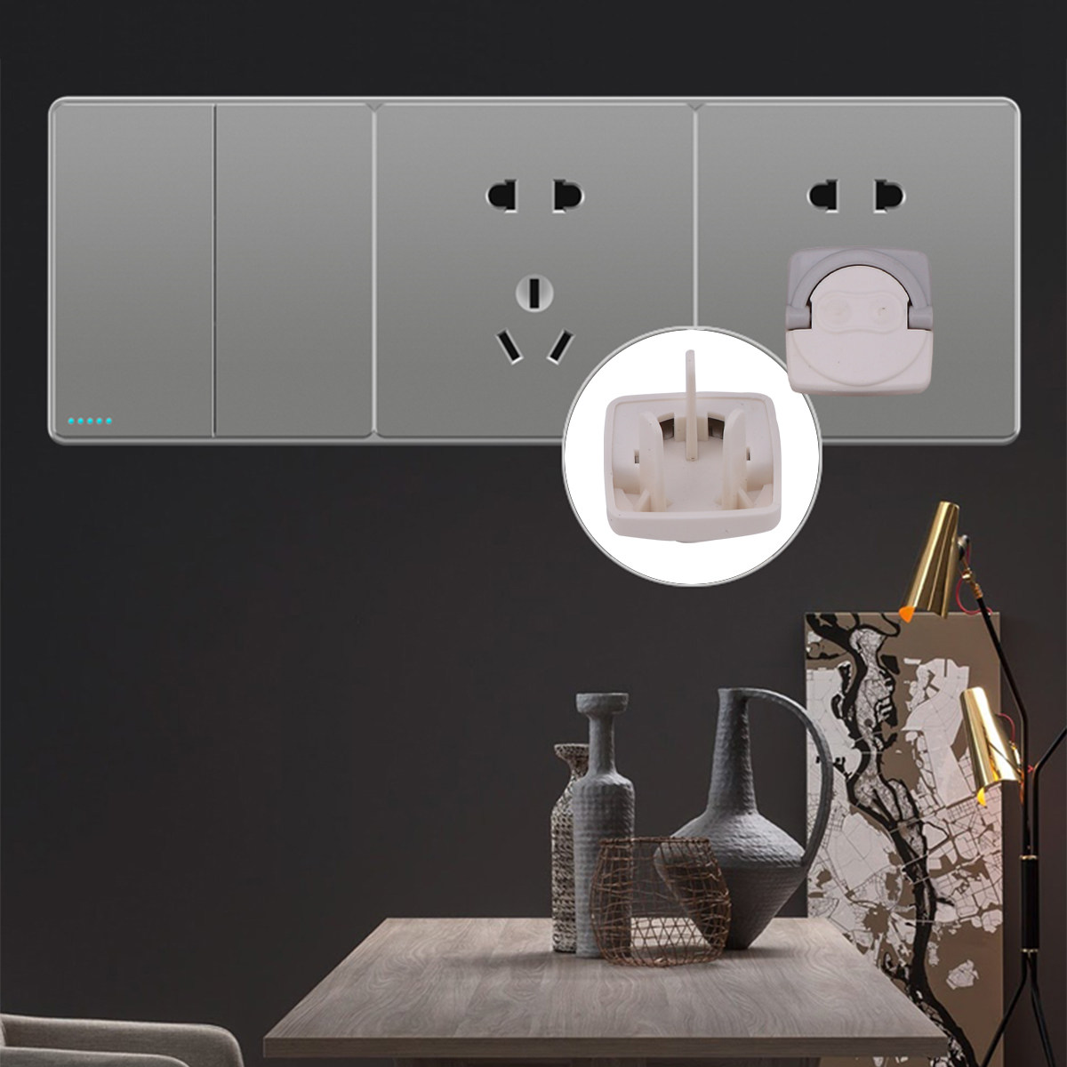 24Pcs Socket Protector Outlet  - Outlet Cover Baby ulasan dan harga