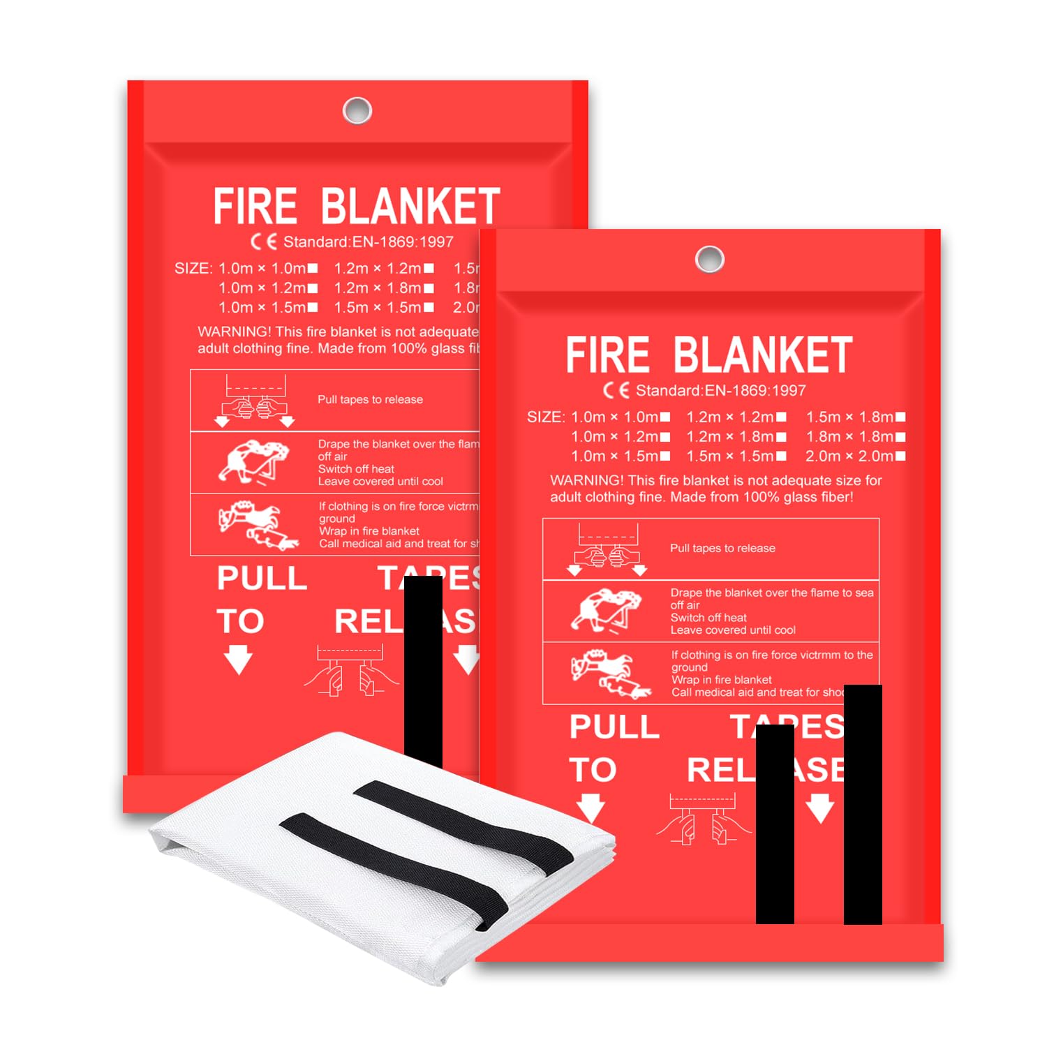 Fire Blanket 2 Pack 2*2m/1.5*1 - Fire Blanket Kitchen ulasan dan harga