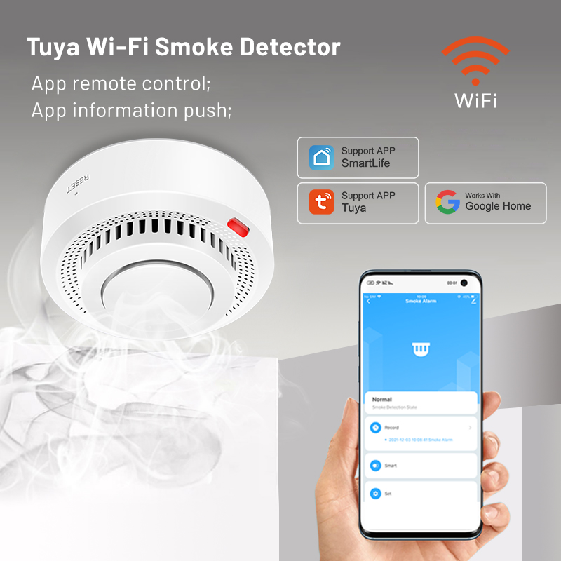 6Pack Tuya WiFi Smart Smoke Se - Smoke Detector Interconnected ulasan dan harga